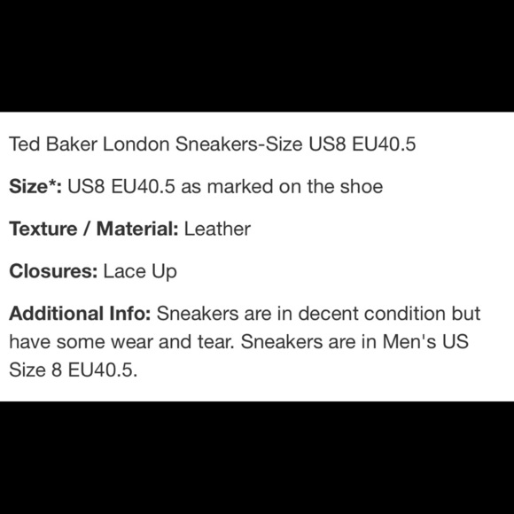 Gently Loved Ted Baker Mens Leather Shoes - Picture 7 of 7